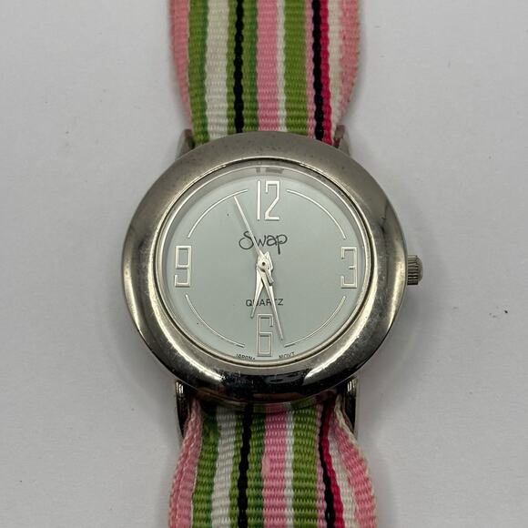 Silver & Pink Swap Watch - Picture 3 of 5